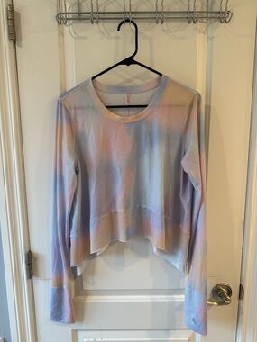Free People Movement Tempo Printed Long Sleeve Tee - Aura Combo, size medium
